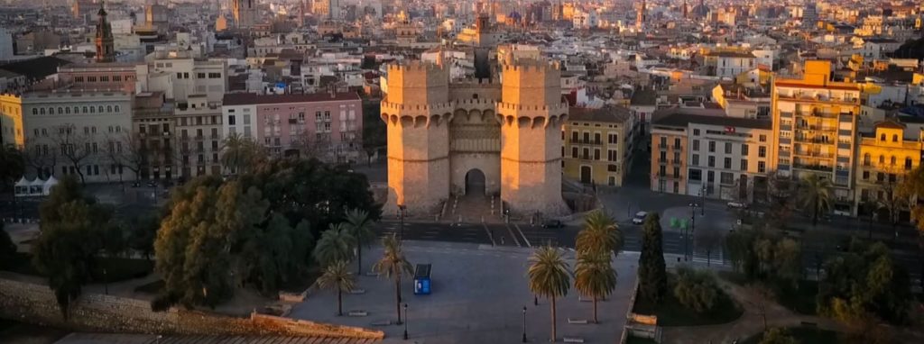 Vue aérienne de Valence — prix moyen de l'immobilier en Espagne
